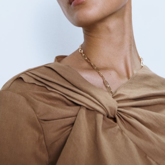 *SOLD* ZARA LINEN TOP - Picture 3 of 4